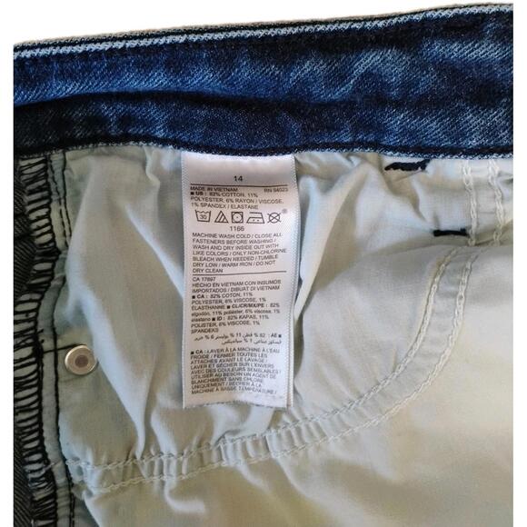 Old Navy Mid Rise Rockstar Super Skinny Jeans Size 14 Dark Wash Stretch Denim - Picture 5 of 9